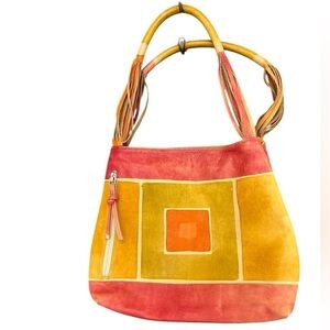 Astore smaller leather colourful bag excellent used condition